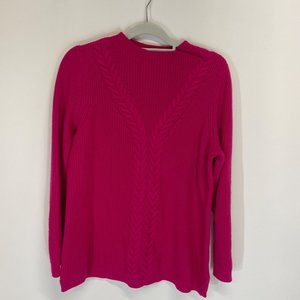 Talbots lambs wool blend pink knit sweater 1x